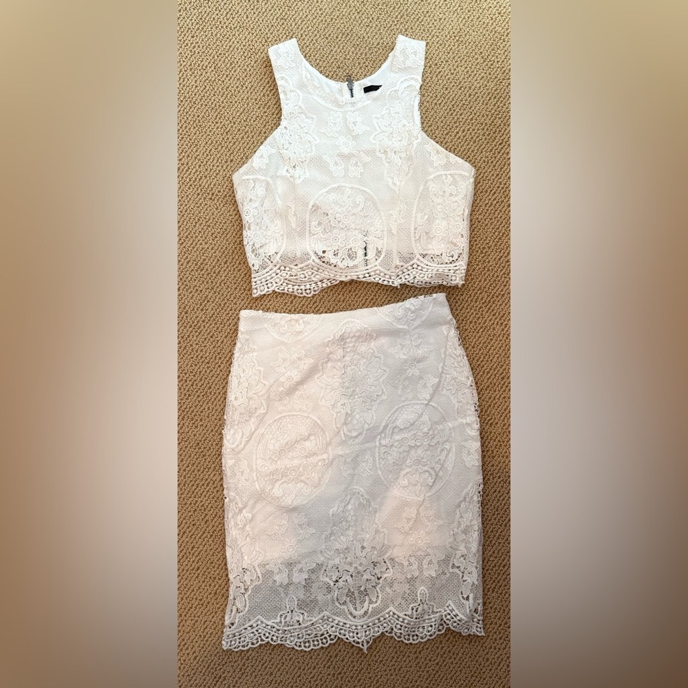 Lulu's White Lace two piece